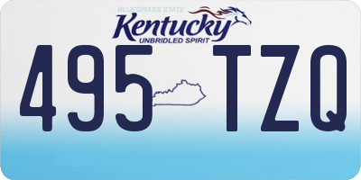 KY license plate 495TZQ