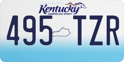 KY license plate 495TZR