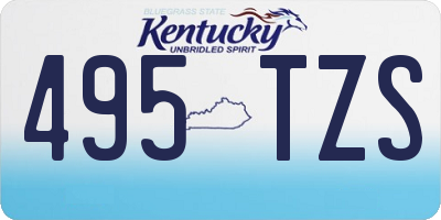 KY license plate 495TZS