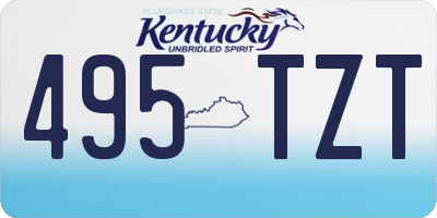 KY license plate 495TZT