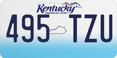 KY license plate 495TZU