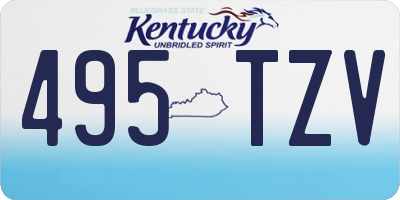 KY license plate 495TZV