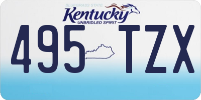 KY license plate 495TZX