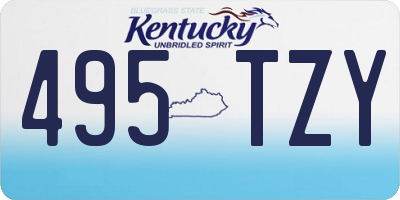 KY license plate 495TZY