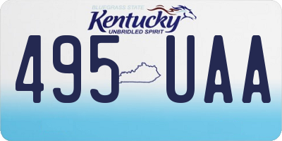 KY license plate 495UAA