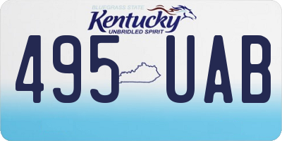 KY license plate 495UAB