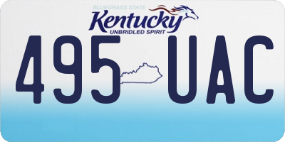 KY license plate 495UAC