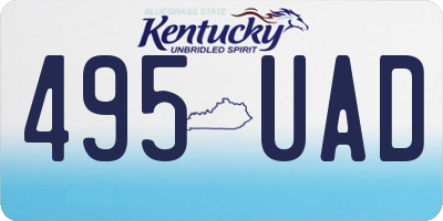 KY license plate 495UAD