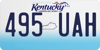 KY license plate 495UAH