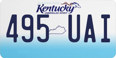 KY license plate 495UAI