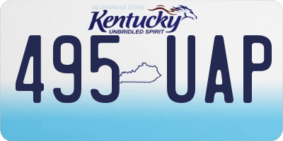 KY license plate 495UAP