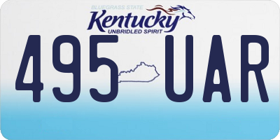 KY license plate 495UAR