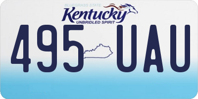 KY license plate 495UAU