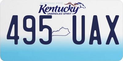 KY license plate 495UAX