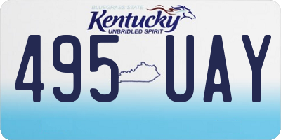 KY license plate 495UAY