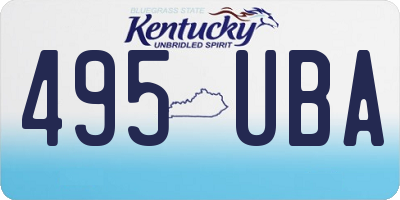 KY license plate 495UBA