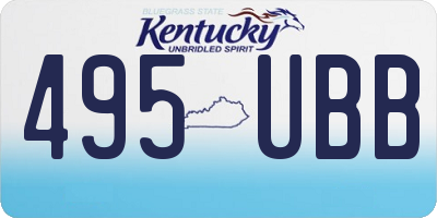 KY license plate 495UBB