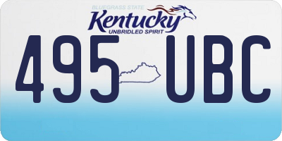 KY license plate 495UBC