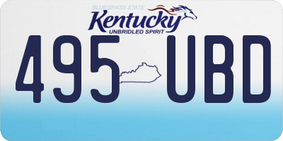 KY license plate 495UBD
