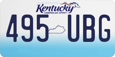 KY license plate 495UBG