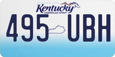 KY license plate 495UBH