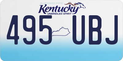 KY license plate 495UBJ
