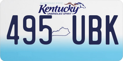 KY license plate 495UBK