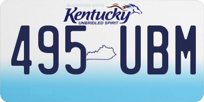 KY license plate 495UBM