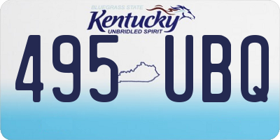 KY license plate 495UBQ