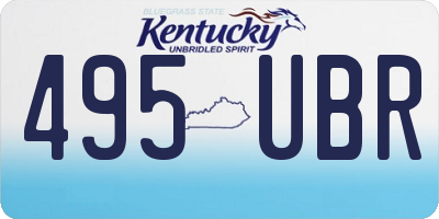 KY license plate 495UBR