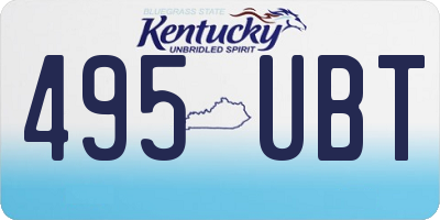 KY license plate 495UBT
