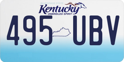 KY license plate 495UBV