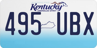 KY license plate 495UBX