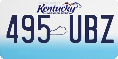 KY license plate 495UBZ