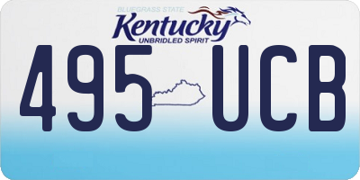 KY license plate 495UCB