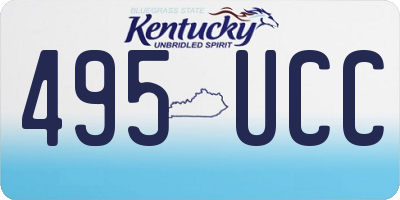KY license plate 495UCC