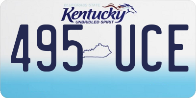 KY license plate 495UCE