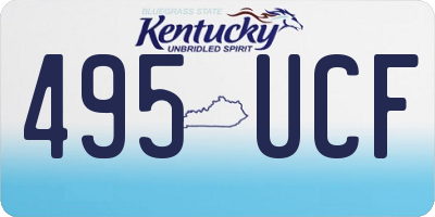 KY license plate 495UCF