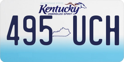 KY license plate 495UCH