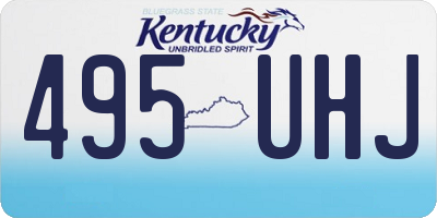 KY license plate 495UHJ