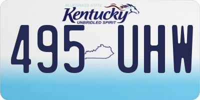 KY license plate 495UHW