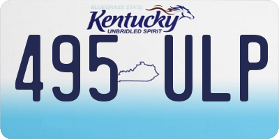KY license plate 495ULP