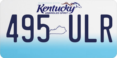 KY license plate 495ULR