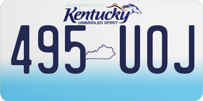 KY license plate 495UOJ