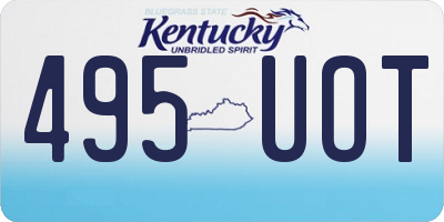 KY license plate 495UOT