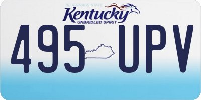 KY license plate 495UPV