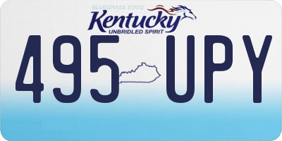 KY license plate 495UPY