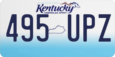 KY license plate 495UPZ