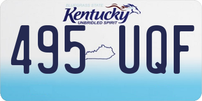 KY license plate 495UQF