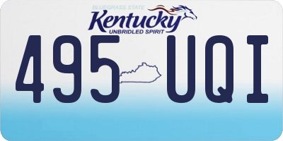 KY license plate 495UQI